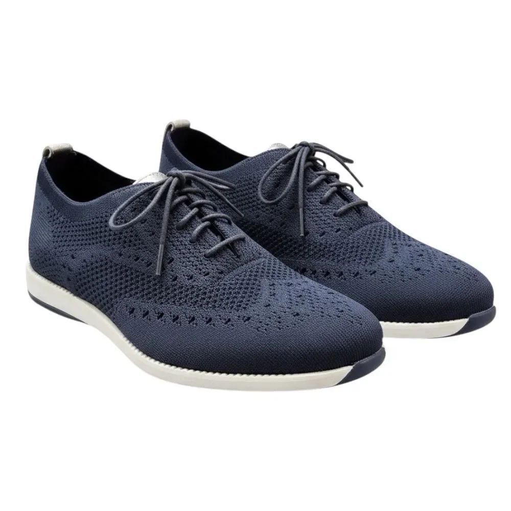 Cole Haan Zerogrand Stitchlite Oxford Shoes Navy Blue
